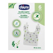 CHICCO ŚLINIACZKI JEDNORAZOWE  36 SZT Śliniaczki jednorazowe , kompostowalne