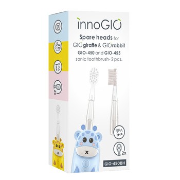 InnoGIO, Wymienne główki do szczoteczki GIOgiraffe & GIOrabbit GIO-450BH, 1 szt.