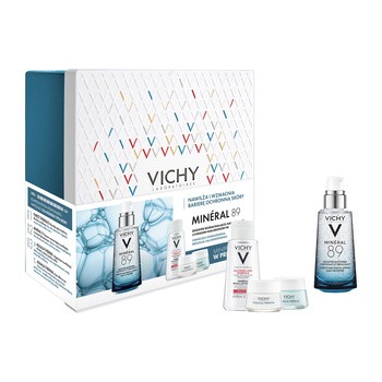 Zestaw Promocyjny Vichy Mineral 89, booster wzmacniająco-nawilżający, 50 ml + 3 produkty W PREZENCIE