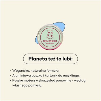 Mydlarnia 4 Szpaki, Mięta i Czereśnia, balsam do ust, 15 ml