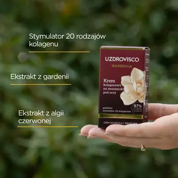 Uzdrovisco Gardenia, krem kolagenowy na zmarszczki pod oczy, 15 ml
