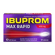 Ibuprom Max Rapid, 400 mg, tabletki powlekane, 12 szt.