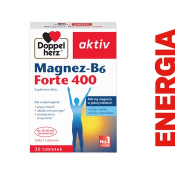 Doppelherz aktiv Magnez-B6 Forte 400, tabletki, 30 szt.