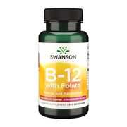 Swanson B-12 wit Foliate, tabletki do ssania, smak truskawkowy, 250 szt.