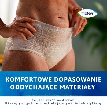 Tena Lady Pants Plus, majtki chłonne, Creme, rozmiar L, 8 szt.