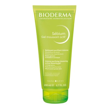 Bioderma Sebium Gel moussant actif, żel oczyszczający do skóry tłustej i trądzikowej, 200 ml