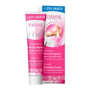 Eveline Cosmetics Just Epil!, ultradelikatny krem do depilacji pach, rąk i bikini z aloesem i proteinami jedwabiu 3w1, 125 ml