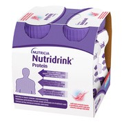 Nutridrink Protein, rześki smak czerwonych owoców, płyn, 4 x 125 ml