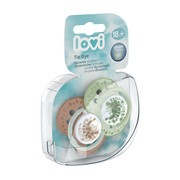 Canpol Lovi, smoczek uspokajający silikonowy dynamiczny, 18 m+ Tie Dye Green, 2 szt.