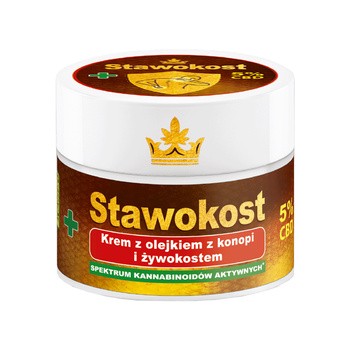 Stawokost, krem z olejkiem z konopi i żywokostem, 5% CBD, 150 ml
