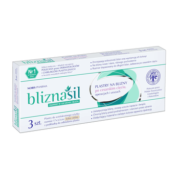 Bliznasil, plastry na blizny po cesarskim cięciu, 3 szt