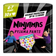 Pampers Ninjamas, pieluchomajtki dla dziewczynki, rozmiar 7 (4-7 lat), 10 szt.