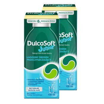 Zestaw 2x DulcoSoft Junior, roztwór doustny na zaparcia u dzieci, 100 ml