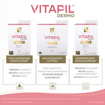 Vitapil Dermo Kolagenowy Lifting, saszetki z proszkiem, 30 szt.