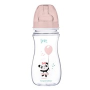 Canpol Easy Start Toys, butelka szerokootworowa, antykolkowa, różowa, 300 ml
