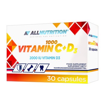 Allnutrition Vitamin C 1000 + D3, kapsułki, 30 szt.