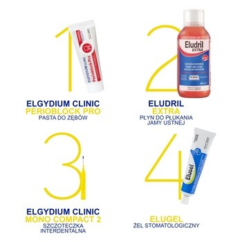 Elgydium Clinic Mono Compact 2, szczoteczka międzyzębowa, 4 szt.