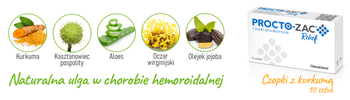 Procto-Zac Relief, czopki doodbytnicze, 10 szt.