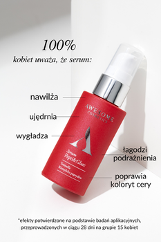 Awesome Cosmetics Pepti & Glare, peptydowe serum do twarzy, 30 ml