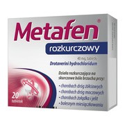 Metafen Rozkurczowy, 40 mg, tabletki, 20 szt.