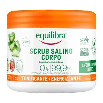 Equilibra, tonizujący peeling solny do ciała, 600 g