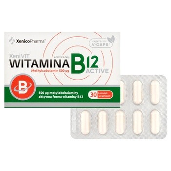 Witamina B12 Active Methylocobalamin 500 µg, kapsułki ,30 szt.