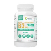 Wish Witamina B3 (PP) 50 mg + L-leucyna + prebiotyk, kapsułki, 60 szt.