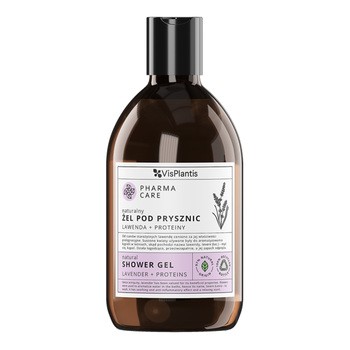 Vis Plantis Pharma Care, żel pod prysznic, lawenda + proteiny, 500 ml