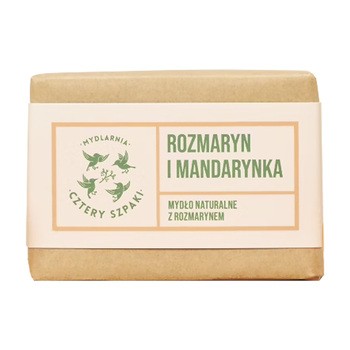 Mydlarnia 4 Szpaki, Rozmaryn i Mandarynka, naturalne mydło w kostce, 110 g