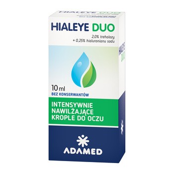 Hialeye Duo, intensywnie nawilżające krople do oczu, 10 ml