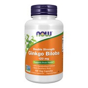 Now Foods, Ginkgo Biloba Double Strength 120 mg, kapsułki, 100 szt.
