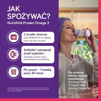 Nutridrink Protein Omega 3, płyn rześki smak mango-brzoskwinia, 4 x 125 ml