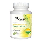 Aliness Bromelaina 500 mg Papaina 200 mg, kapsułki, 100 szt.