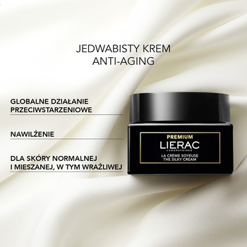 Lierac Premium, jedwabisty krem przeciwzmarszczkowy, refill, 50 ml