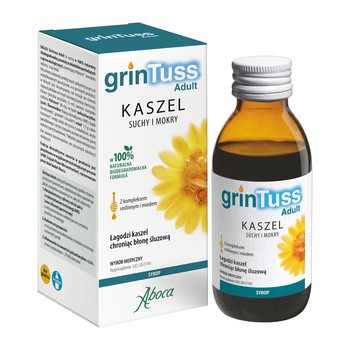 GrinTuss Adult, syrop na kaszel suchy i mokry, 128 g