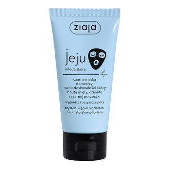 Ziaja jeju młoda skóra, czarna maska do twarzy, 50 ml
