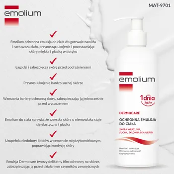 Emolium Dermocare, emulsja do ciała, 400 ml