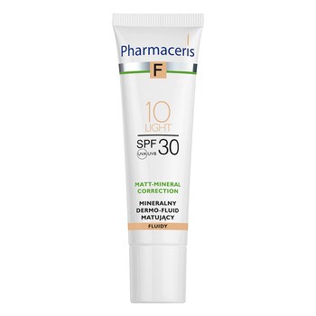 Pharmaceris F, mineralny dermo-fluid matujący SPF 30, 10 Light, 30 ml