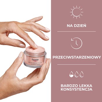 Eucerin Hyaluron Filler+Elasticity, różany krem na dzień SPF 30, 50 ml