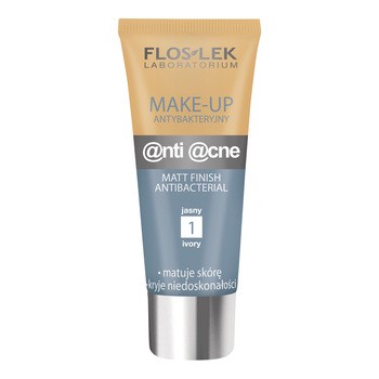 Flos-Lek Laboratorium Anti Acne, podkład, make-up antybakteryjny, jasny (1), 30 ml