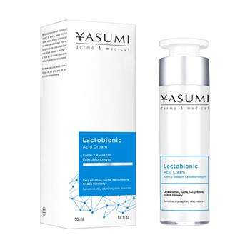 Yasumi Lactobionic Acid, krem do twarzy z kwasem laktobionowym, 50 ml