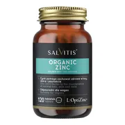 Salvitis Organic Zinc (Cynk organiczny), tabletki powlekane, 120 szt.