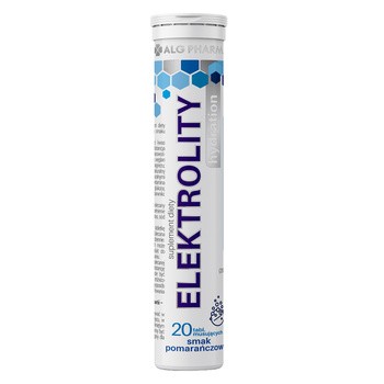 Alg Pharma Elektrolity hydration, tabletki musujące, smak pomarańczowy, 20 szt.