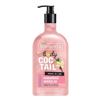 Bielenda Body Coctail, nawilżający balsam do ciała Rabarbar + Wanilia, 400 ml