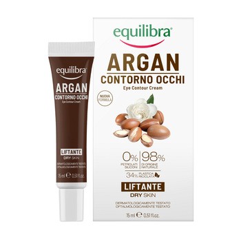 Equilibra Argan, arganowy liftingujący krem pod oczy, 15 ml