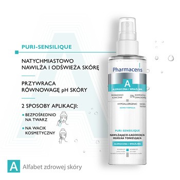 Pharmaceris A Puri-Sensilique, nawilżająco-łagodząca mgiełka tonizująca, 200 ml