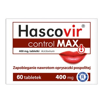 Hascovir Control MAX, 400 mg, tabletka, 60 szt.