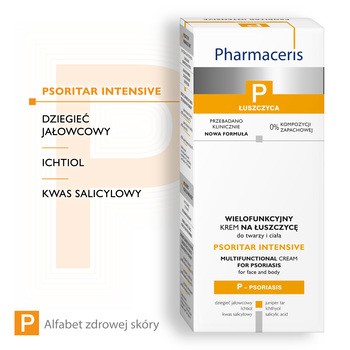 Pharmaceris P Psoritar Intensive, wielofunkcyjny krem na łuszczycę do twarzy i ciała, 50 ml