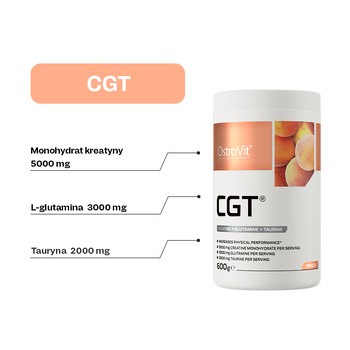 OstroVit CGT, proszek, smak brzoskwiniowy, 600 g