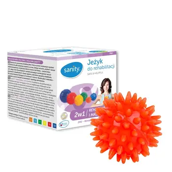 Sanity Jeżyk, piłka rehabilitacyjna z kolcami, średnica 5,5 cm, 1 szt.